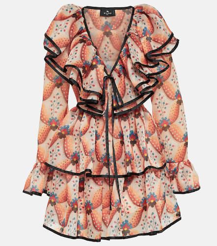 Etro Printed ruffled minidress - Etro - Modalova