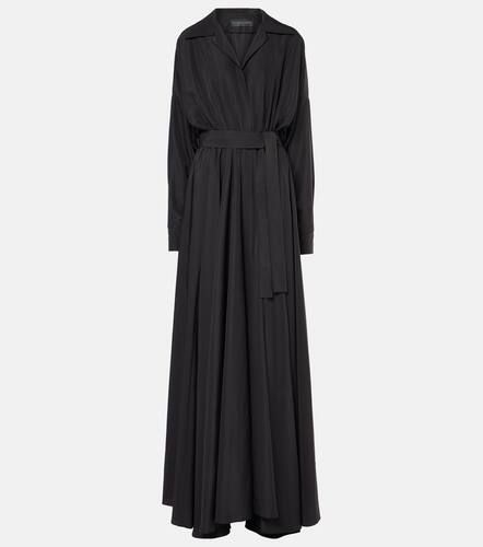 Faux leather-trimmed maxi dress - Norma Kamali - Modalova