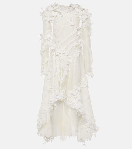 Tranquillity linen and silk organza midi dress - Zimmermann - Modalova