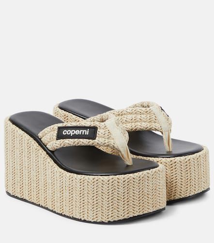 Raffia platform thong sandals - Coperni - Modalova