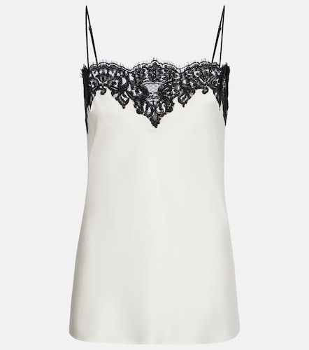 Top lencero de satén con encaje - Stella McCartney - Modalova