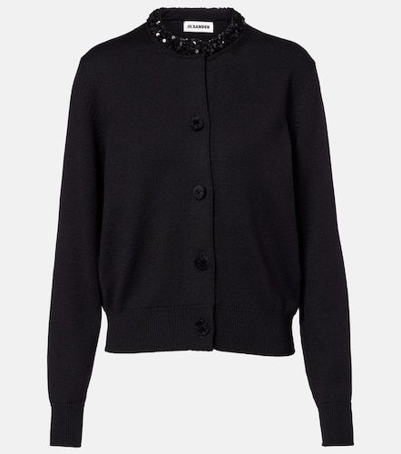 Sequined virgin wool cardigan - Jil Sander - Modalova