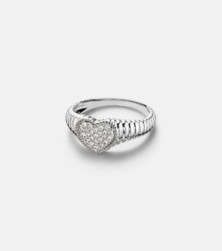 Yvonne Léon Anillo de meñique de oro blanco de 9 ct con diamantes - Yvonne Leon - Modalova