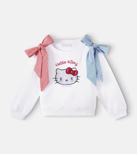 Sudadera en mezcla de algodón con lazo - Monnalisa - Modalova