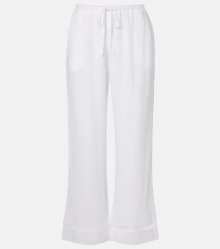 Calia cotton muslin wide-leg pants - Velvet - Modalova