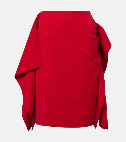 Minifalda de gabardina de algodón y seda - Loewe - Modalova