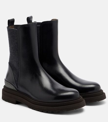 Monili leather Chelsea boots - Brunello Cucinelli - Modalova