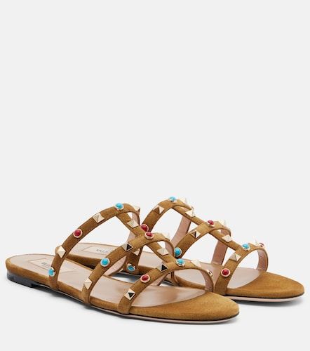 Sandali in suede con borchie - Valentino Garavani - Modalova