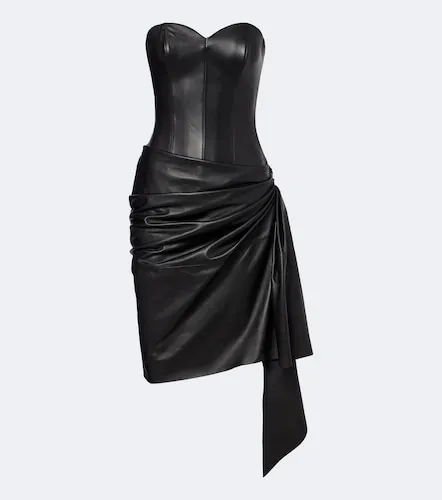 Draped leather corset dress - Alex Perry - Modalova