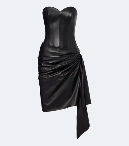 Vestido corsé de piel drapeado - Alex Perry - Modalova