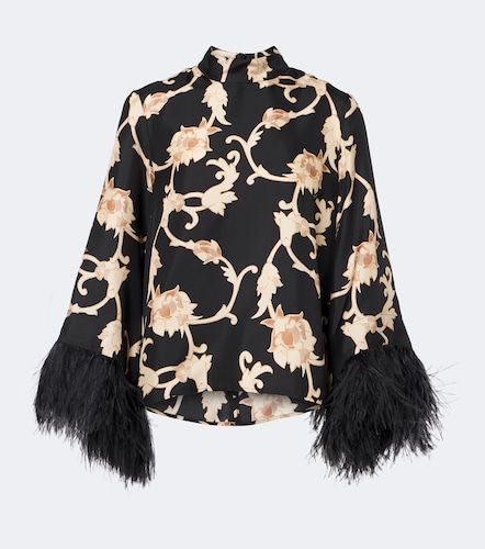 Blusa Buttercup de seda con plumas - La DoubleJ - Modalova
