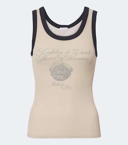 Printed ribbed-knit tank top - Acne Studios - Modalova