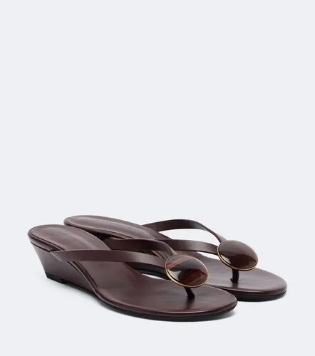 Aura Quartz leather wedge thong sandals - Christopher Esber - Modalova