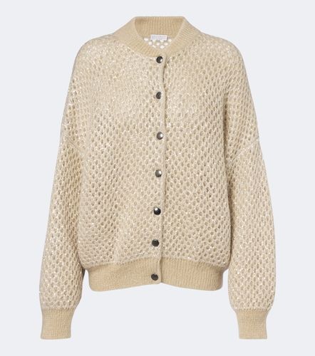 Open-knit mohair-blend cardigan - Brunello Cucinelli - Modalova