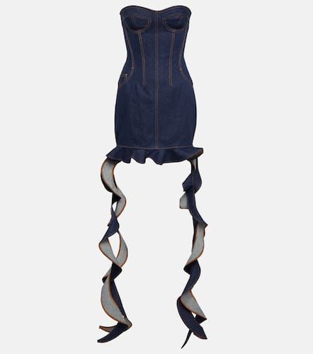 David Koma Corset denim minidress - David Koma - Modalova