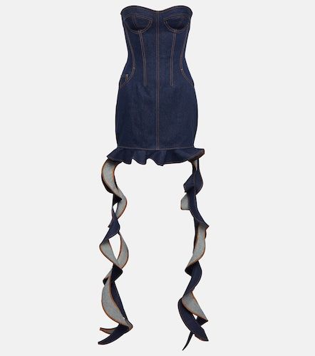 Miniabito bustier di jeans - David Koma - Modalova
