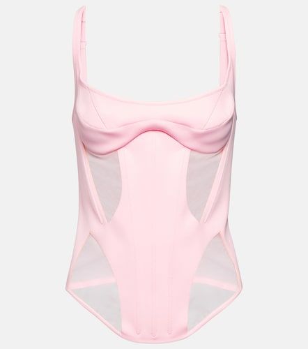 Mugler Bustier con mesh - Mugler - Modalova