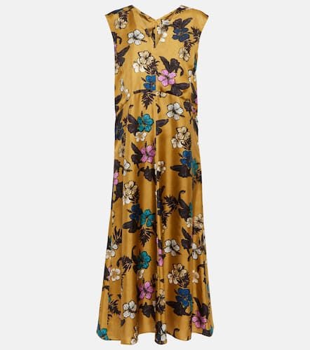 Cuore floral silk satin midi dress - 'S Max Mara - Modalova