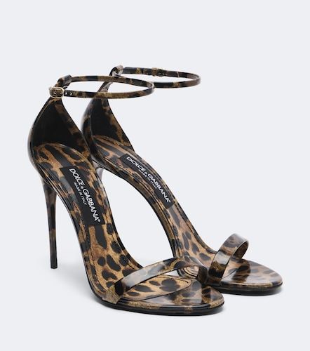 X Kim leopard-print leather sandals - Dolce&Gabbana - Modalova