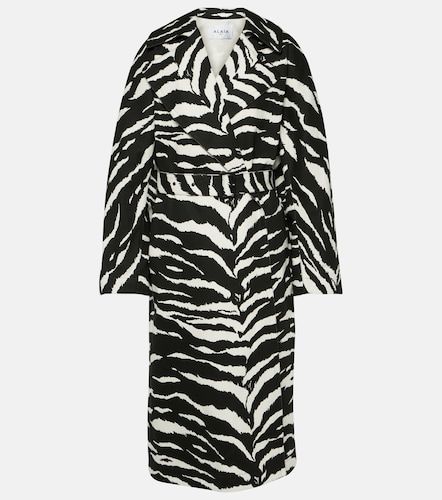 Alaïa Trench de denim con estampado de cebra - Alaia - Modalova