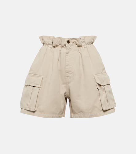 High-rise cotton cargo shorts - Miu Miu - Modalova