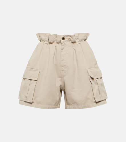 High-rise cotton cargo shorts - Miu Miu - Modalova