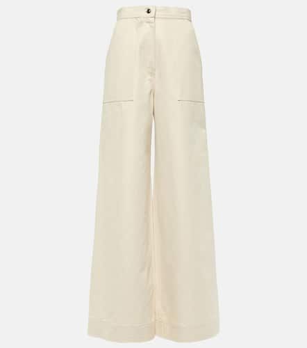 Oboli cotton and linen wide-leg pants - Max Mara - Modalova