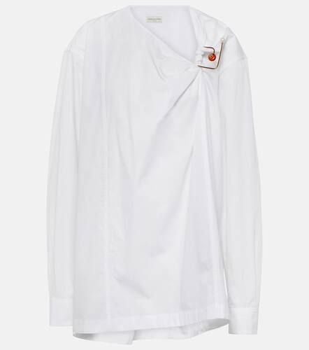 Embellished cotton poplin blouse - Dries Van Noten - Modalova