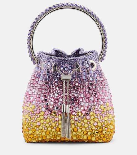 Bon Bon embellished satin bucket bag - Jimmy Choo - Modalova