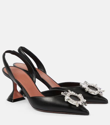 Begum 70 leather slingback pumps - Amina Muaddi - Modalova