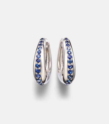 Chakra Icon 18kt white gold earrings with sapphire - Ananya - Modalova