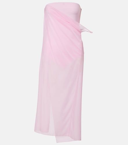 Courrèges Abito midi in crêpe e jersey - Courreges - Modalova