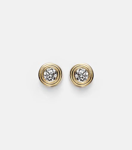 Pendientes Fluted de oro de 14 ct con diamantes - Sydney Evan - Modalova