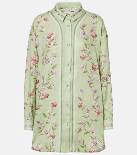 Cecilia Honeysuckle floral linen shirt - Agua by Agua Bendita - Modalova