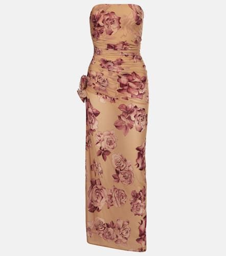 Floral ruched cupro midi dress - Magda Butrym - Modalova