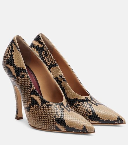 Snake-effect leather pumps - Magda Butrym - Modalova