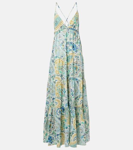Vestido largo de algodón con paisley - Etro - Modalova
