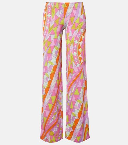 Pantaloni Manuba flared in jersey e raso - Pucci - Modalova