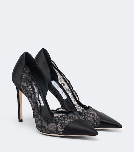 Salones Brigitte de satén con encaje - Jimmy Choo - Modalova