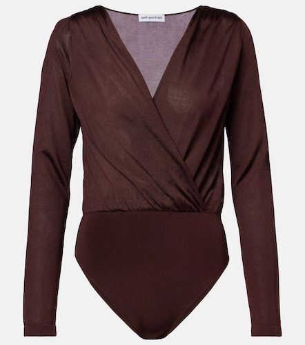Draped knitted bodysuit - Self-Portrait - Modalova