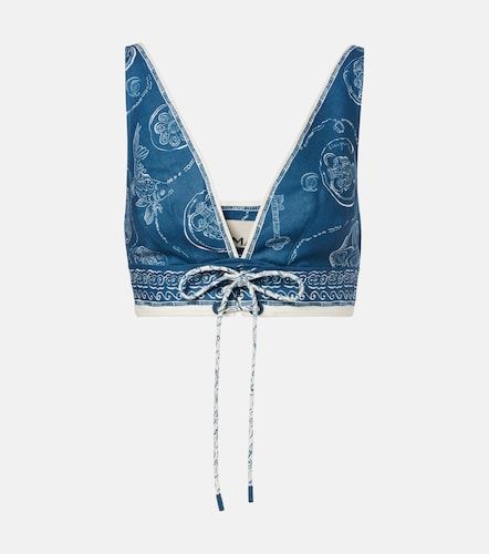 Alémais Crop top Lucky de lino estampado - Alemais - Modalova