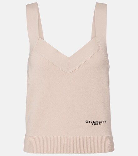 Tank top de lana y cachemir con logo - Givenchy - Modalova
