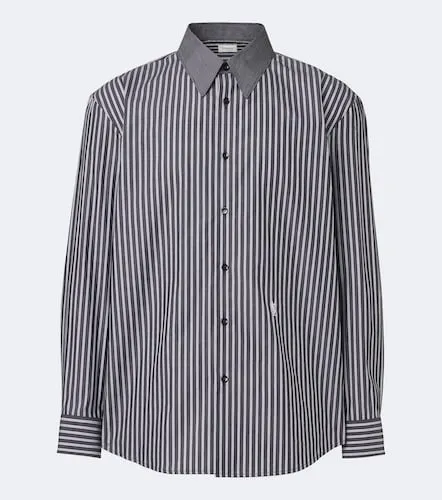 Striped cotton poplin shirt - Saint Laurent - Modalova