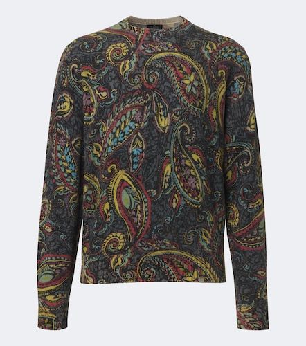 Pullover in lana con stampa paisley - Etro - Modalova