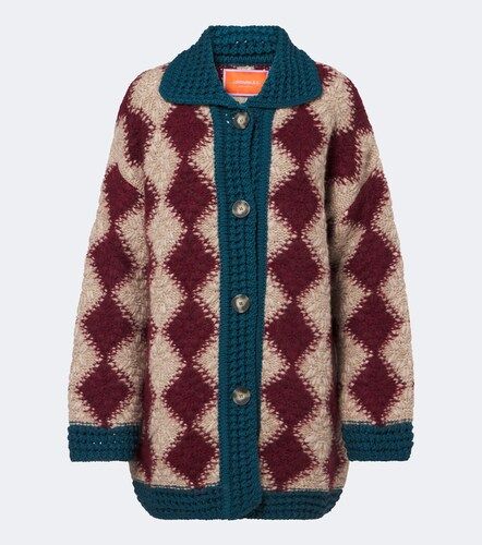 Crochet wool and alpaca-blend cardigan - La DoubleJ - Modalova