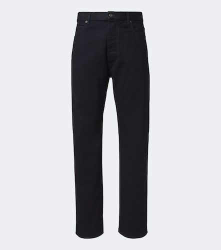 Jeans rectos con piel Intrecciato - Bottega Veneta - Modalova
