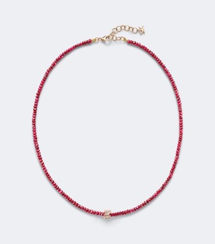 Collar Infinite de oro rosa de 18 ct con rubíes y diamantes - Suzanne Kalan - Modalova