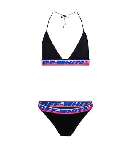 Conjunto de bikini triangular - Off-White - Modalova