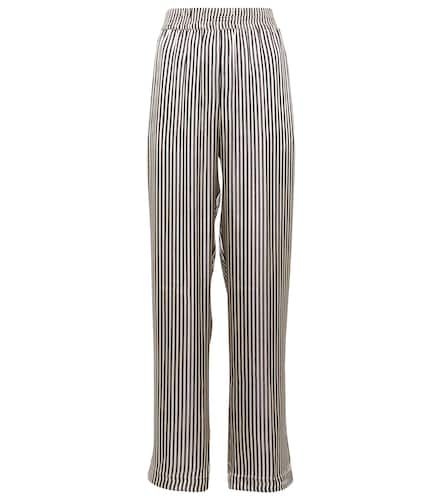 Striped satin high-rise pants - Victoria Beckham - Modalova