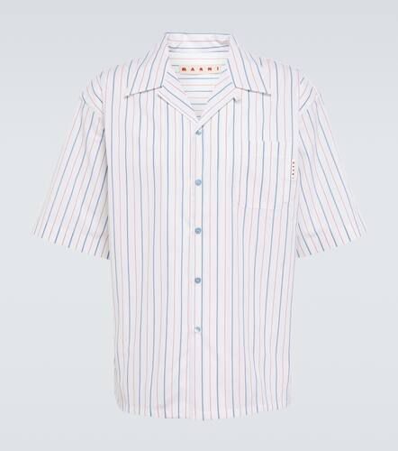 Striped cotton poplin bowling shirt - Marni - Modalova